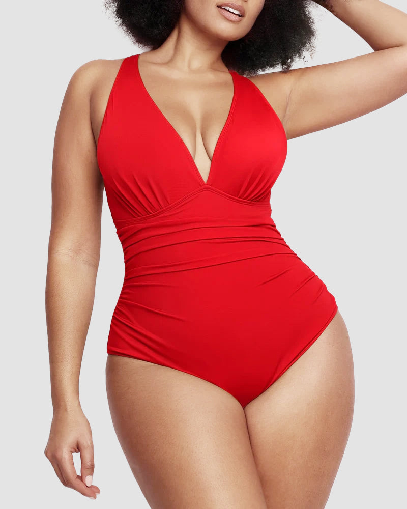 🔥Last Day Special Price £12.99!!💥-👙Smart Sculpt Plunge Swimsuit Flatter Your Figure