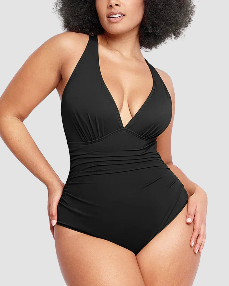 🔥Last Day Special Price £12.99!!💥-👙Smart Sculpt Plunge Swimsuit Flatter Your Figure