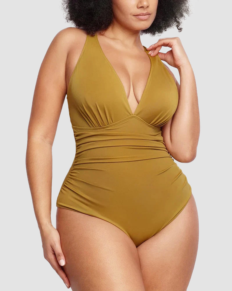 🔥Last Day Special Price £12.99!!💥-👙Smart Sculpt Plunge Swimsuit Flatter Your Figure