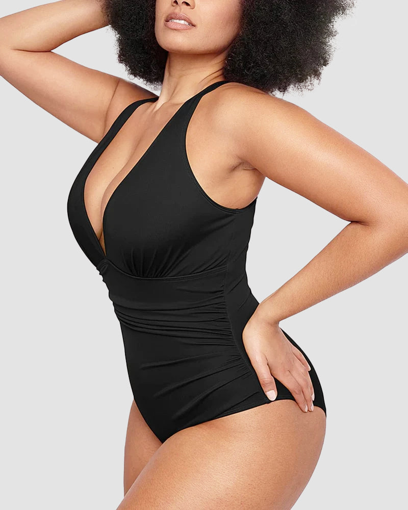🔥Last Day Special Price £12.99!!💥-👙Smart Sculpt Plunge Swimsuit Flatter Your Figure