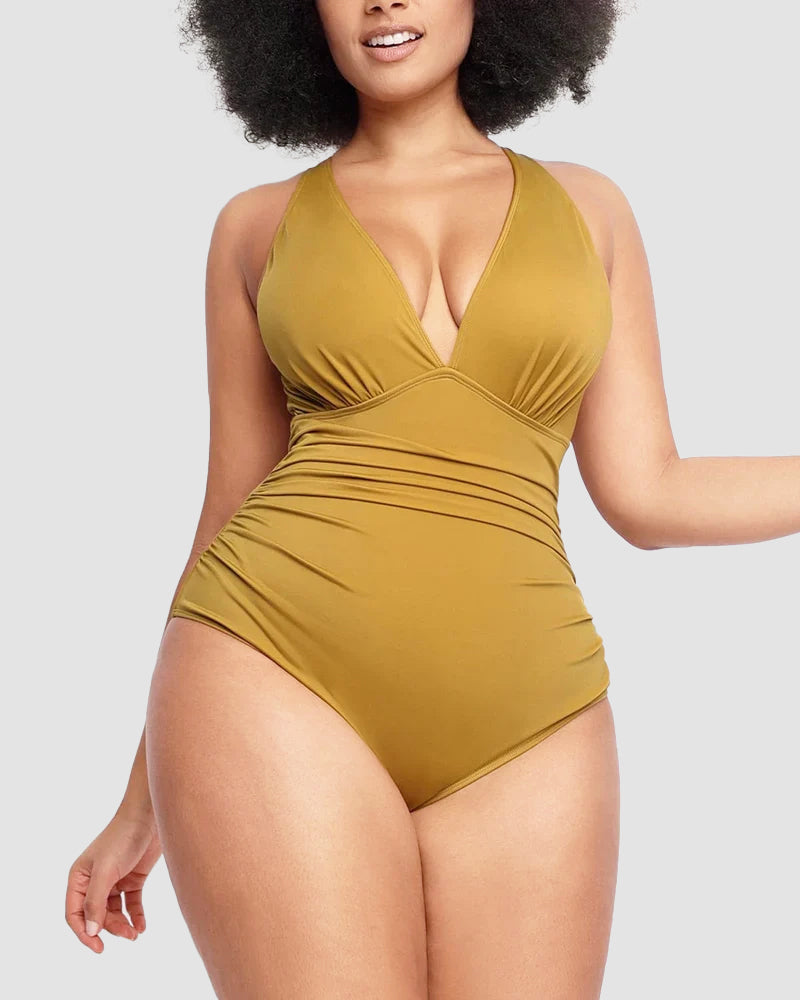 🔥Last Day Special Price £12.99!!💥-👙Smart Sculpt Plunge Swimsuit Flatter Your Figure