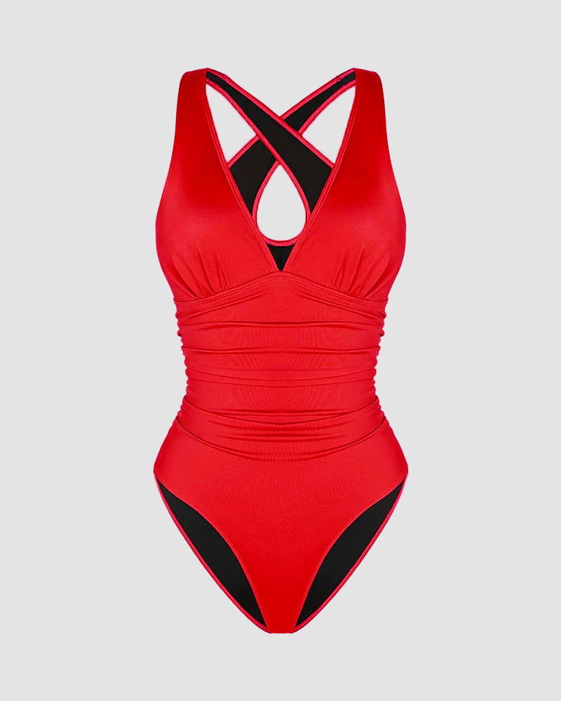 🔥Last Day Special Price £12.99!!💥-👙Smart Sculpt Plunge Swimsuit Flatter Your Figure