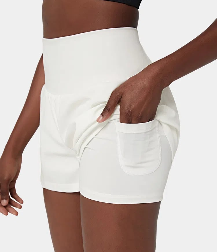 ✨️2025 Hot Sale 49% OFF🥰High Waisted 2-in-1 Yoga Shorts & Side Pockets