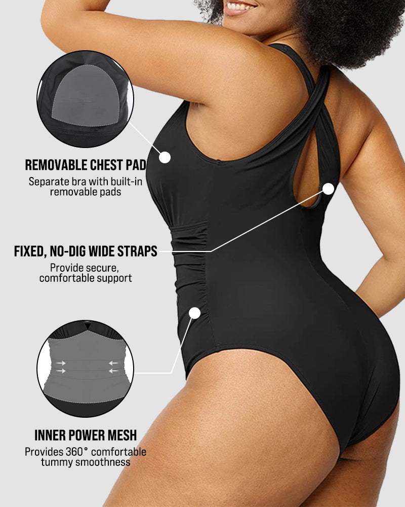 🔥Last Day Special Price £12.99!!💥-👙Smart Sculpt Plunge Swimsuit Flatter Your Figure