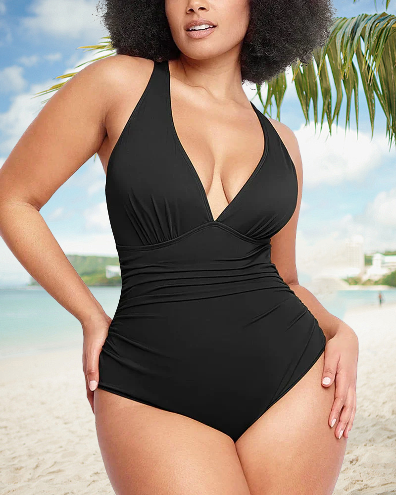 🔥Last Day Special Price £12.99!!💥-👙Smart Sculpt Plunge Swimsuit Flatter Your Figure