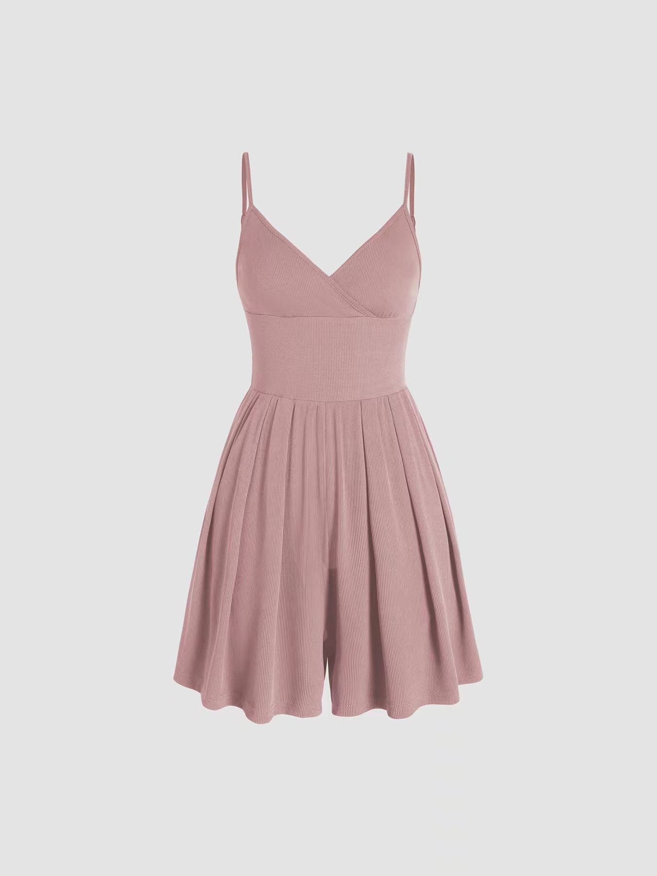 ☀️Summer Essential-Limited Time Low Price💕Women's Casual Adjustable Plain Backless Wrap Cami Romper