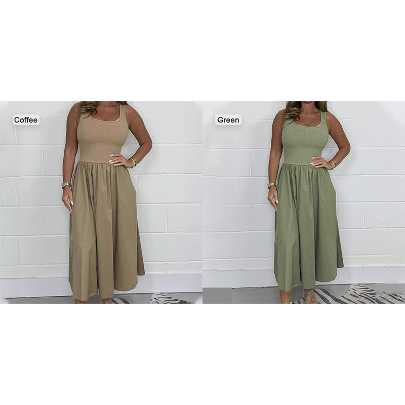 š„Buy More Save Moreš„Women's Casual Solid Color Sleeveless Dress