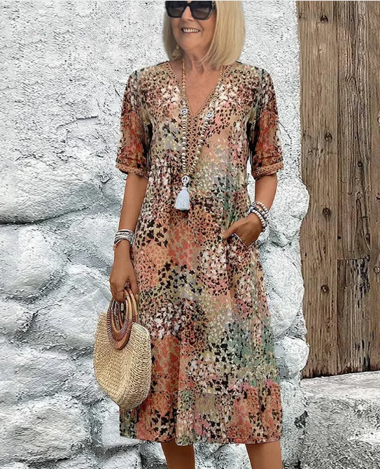 Vibrant midi dress