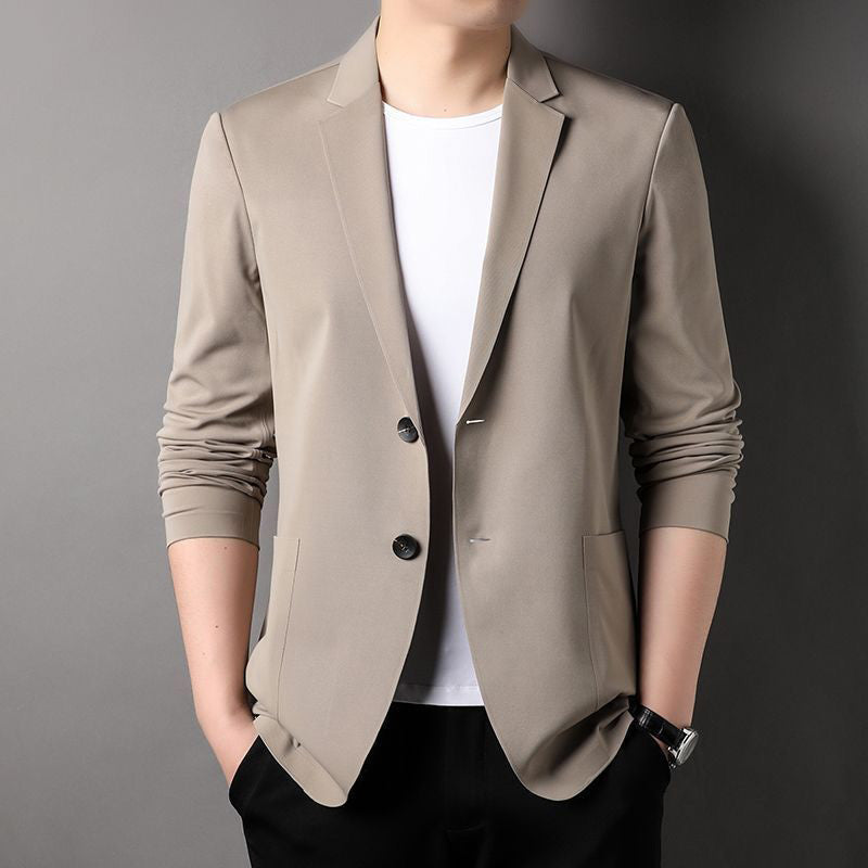 Men's Summer Ice Silk Wrinkle-proof Lightweight Suit Jacket