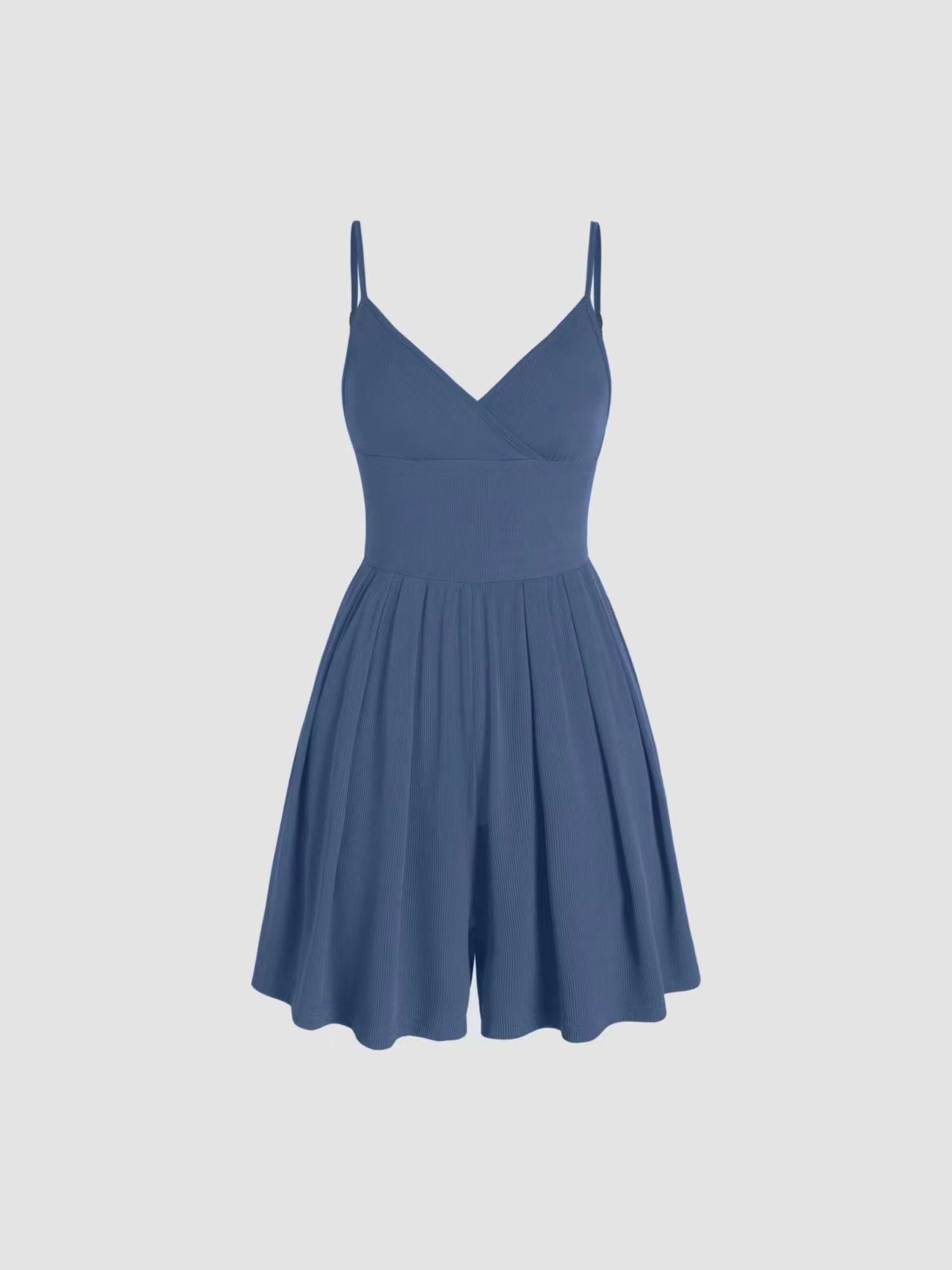 ☀️Summer Essential-Limited Time Low Price💕Women's Casual Adjustable Plain Backless Wrap Cami Romper