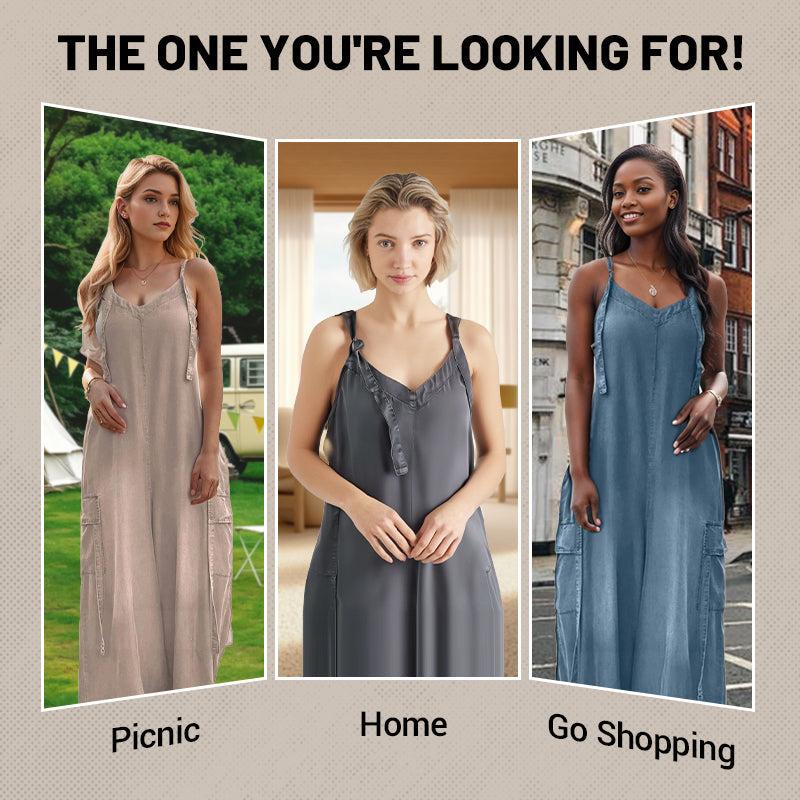 💕Limited Sale 50% OFF💕Women's Loose Wide-Leg Jumpsuit with Pockets