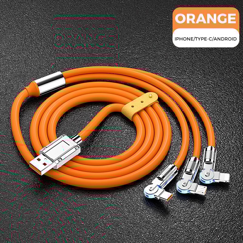š„120W 3 in 1 Rotating Elbow Fast Charging Data Cableā”