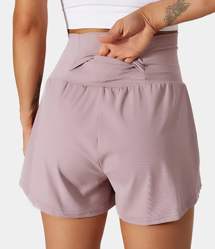 ✨️2025 Hot Sale 49% OFF🥰High Waisted 2-in-1 Yoga Shorts & Side Pockets