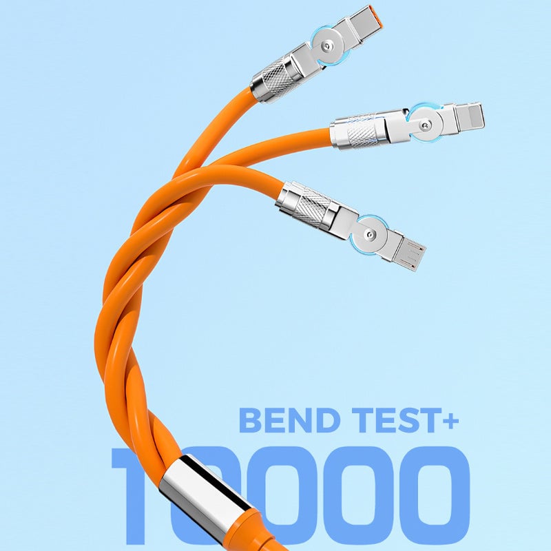 š„120W 3 in 1 Rotating Elbow Fast Charging Data Cableā”