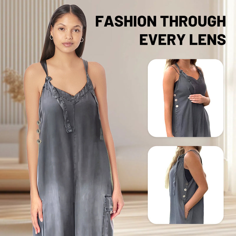 💕Limited Sale 50% OFF💕Women's Loose Wide-Leg Jumpsuit with Pockets