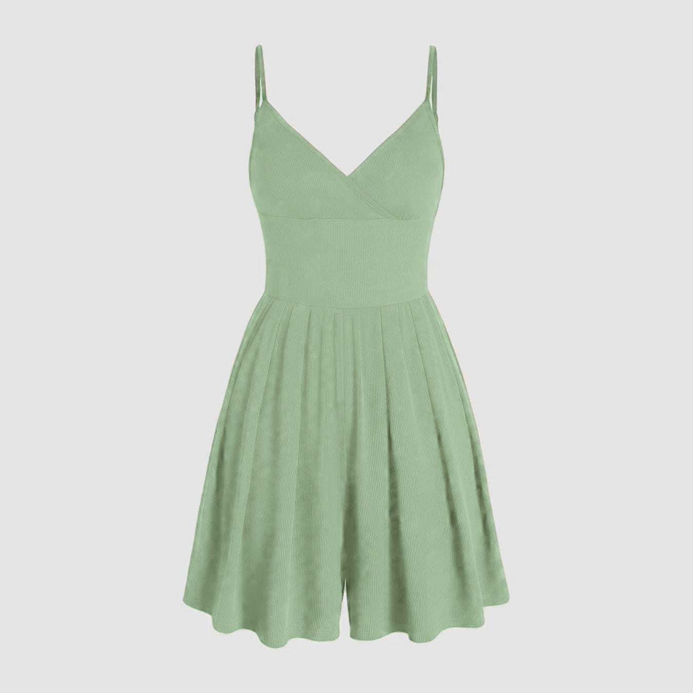 ☀️Summer Essential-Limited Time Low Price💕Women's Casual Adjustable Plain Backless Wrap Cami Romper