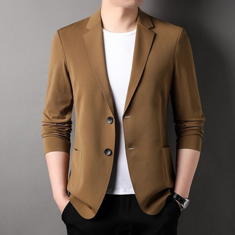 Men's Summer Ice Silk Wrinkle-proof Lightweight Suit Jacket