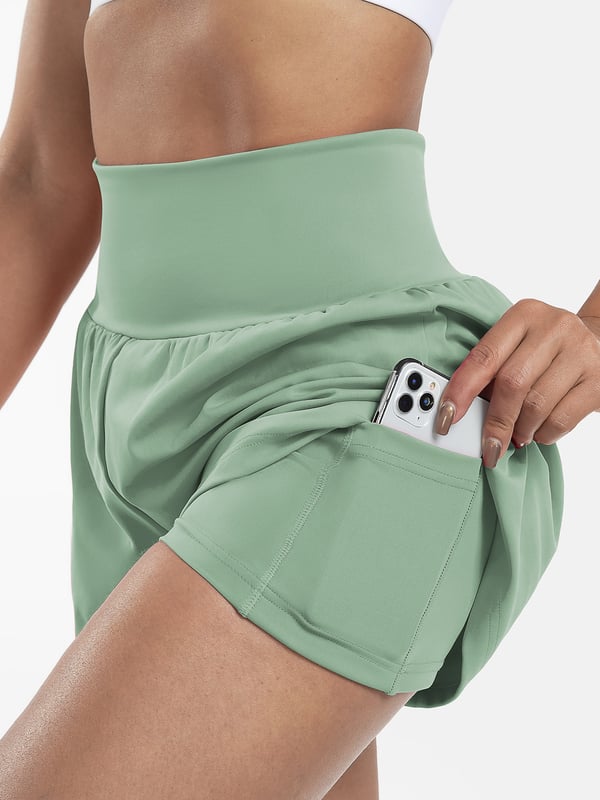 ✨️2025 Hot Sale 49% OFF🥰High Waisted 2-in-1 Yoga Shorts & Side Pockets