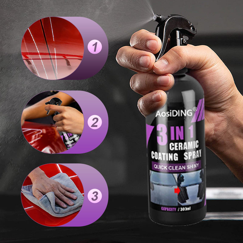Next-Day Delivery🚘Last Day 50% OFF✨3-in-1 Automotive Ceramic Coating Spray