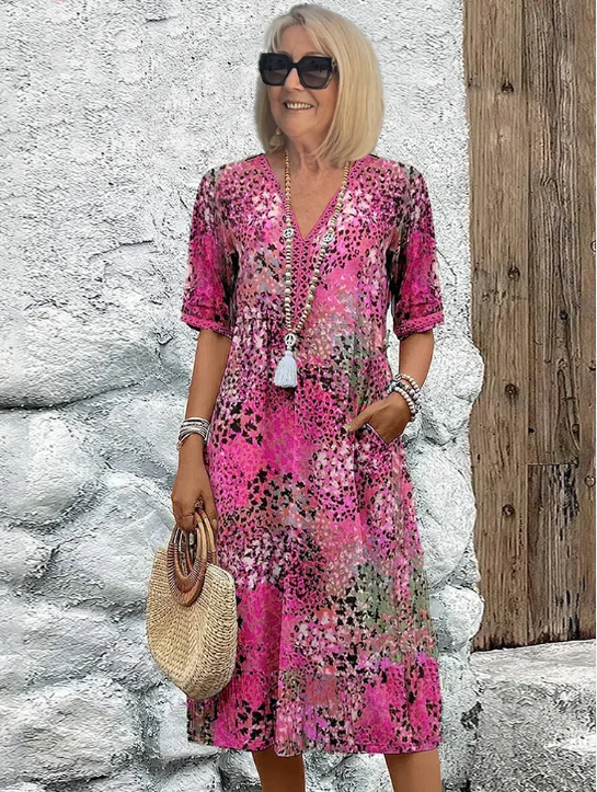 Vibrant midi dress