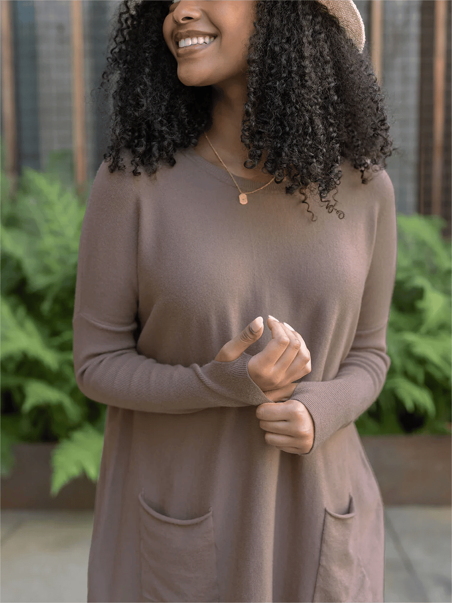 HOT SALE 50% OFF💥LONG SLEEVE THUMBHOLE SWEATER POCKET TUNIC