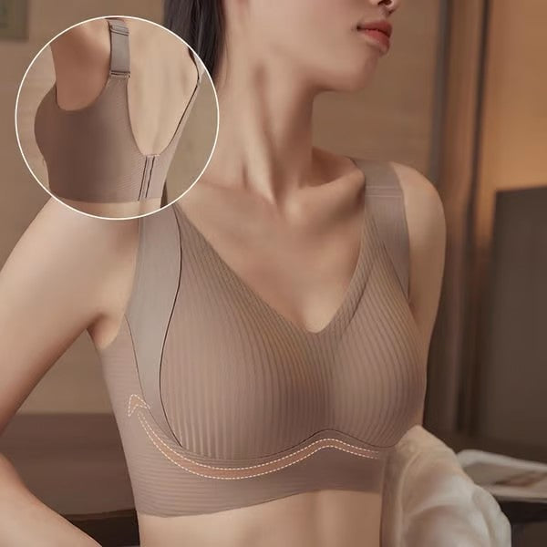 🎁Buy 1 Get 3 Packs💕Women's Ribbed Push Up Adjustable Wireless Bra