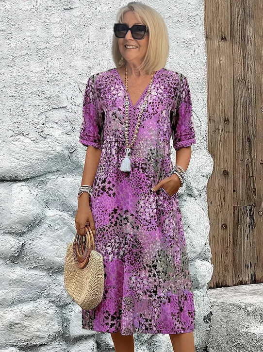 Vibrant midi dress