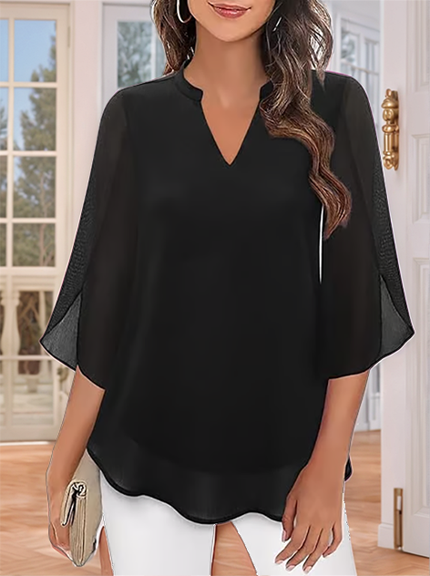 💖LAST DAY SALE 50% OFF💖V-neck chiffon shirt