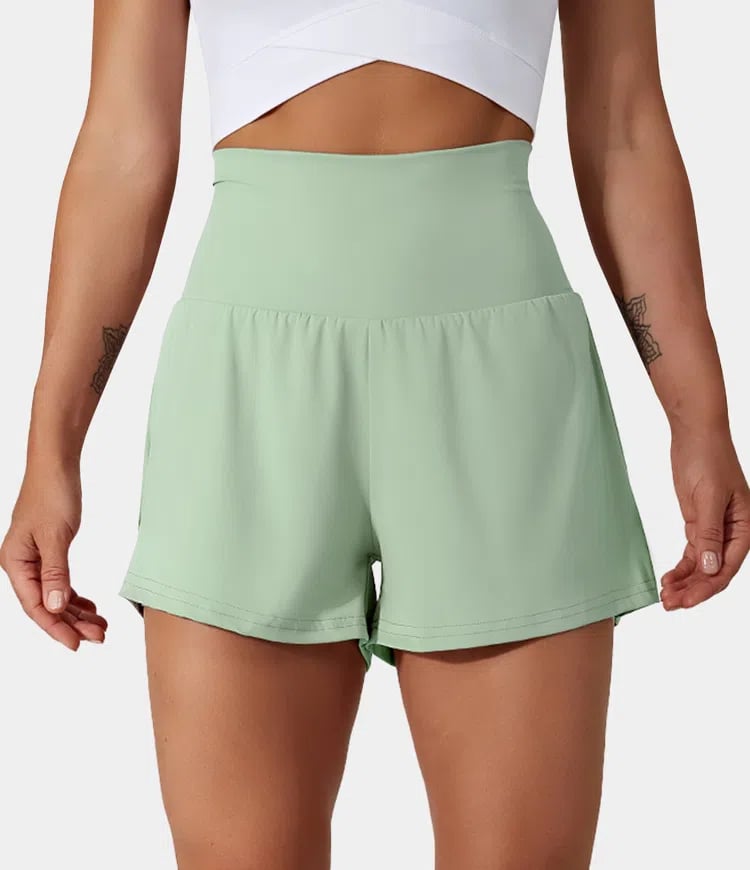 ✨️2025 Hot Sale 49% OFF🥰High Waisted 2-in-1 Yoga Shorts & Side Pockets