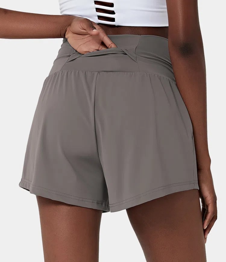 ✨️2025 Hot Sale 49% OFF🥰High Waisted 2-in-1 Yoga Shorts & Side Pockets
