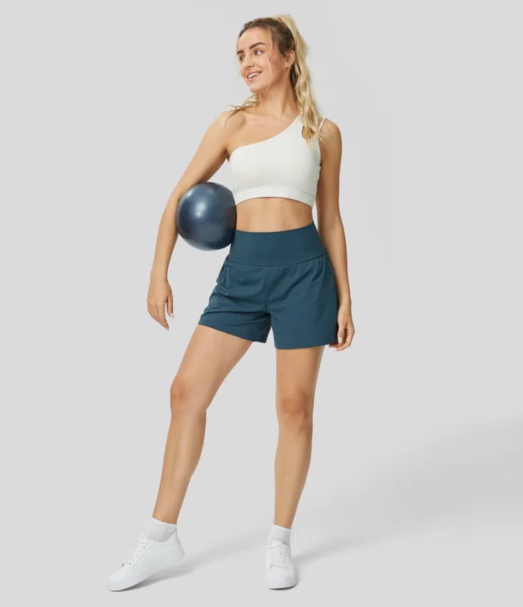 ✨️2025 Hot Sale 49% OFF🥰High Waisted 2-in-1 Yoga Shorts & Side Pockets