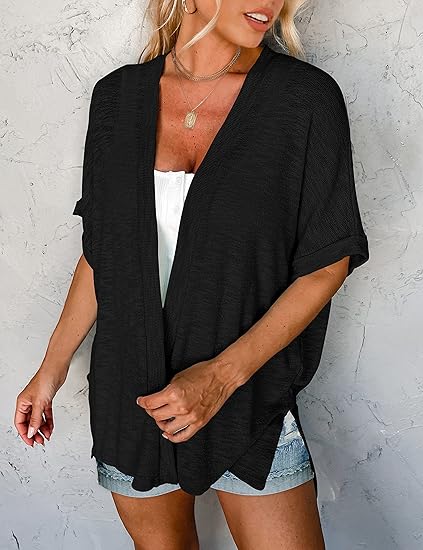 Summer Hot Sale 50% OFF🔥2025 New Stylish Flowy Short Sleeve Cardigan