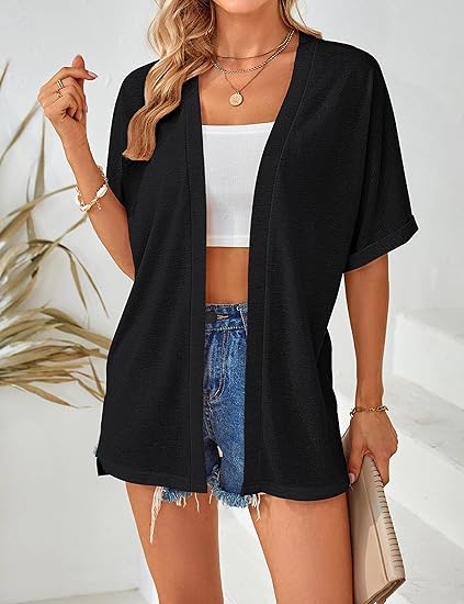 Summer Hot Sale 50% OFF🔥2025 New Stylish Flowy Short Sleeve Cardigan