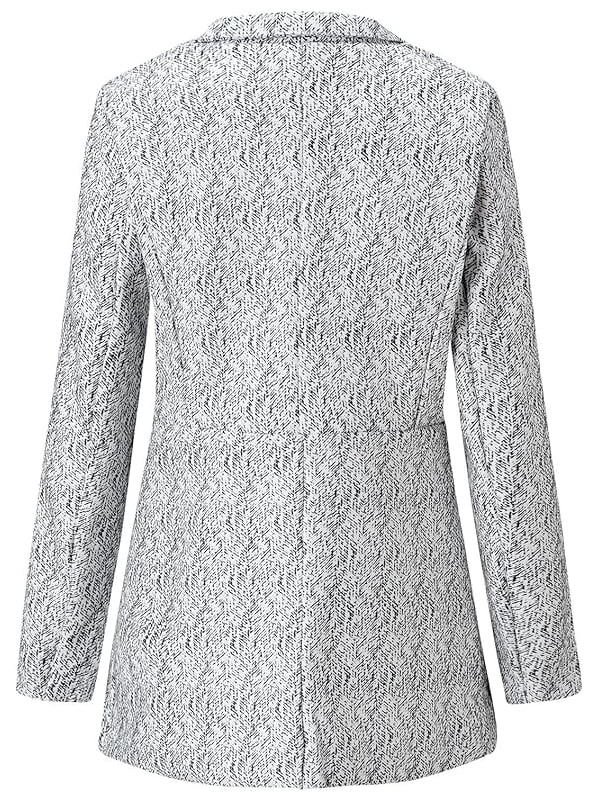 💐Big Sale-50% Off💕Women's Solid Color Pocket Long Sleeve Open Front Coat