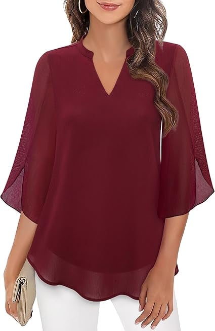 💖LAST DAY SALE 50% OFF💖V-neck chiffon shirt