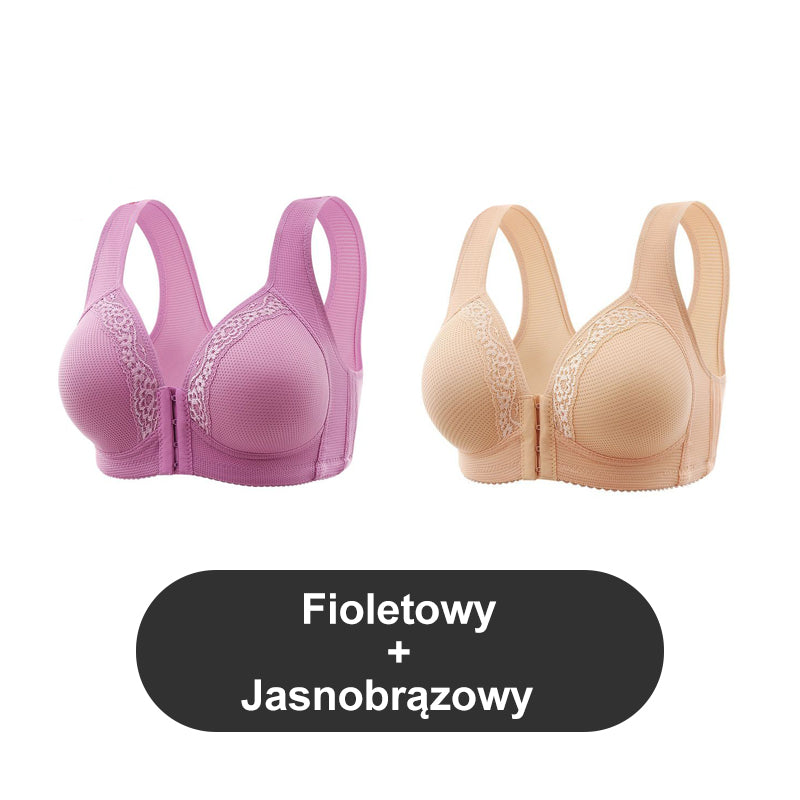 š„Buy 1 Get 1 Freeš„Breathable Front-Closure Plus-Size Bra with Wire-Free Support