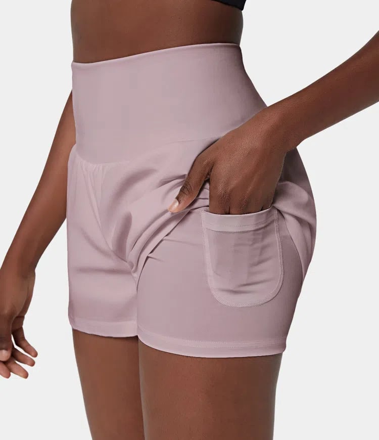 ✨️2025 Hot Sale 49% OFF🥰High Waisted 2-in-1 Yoga Shorts & Side Pockets