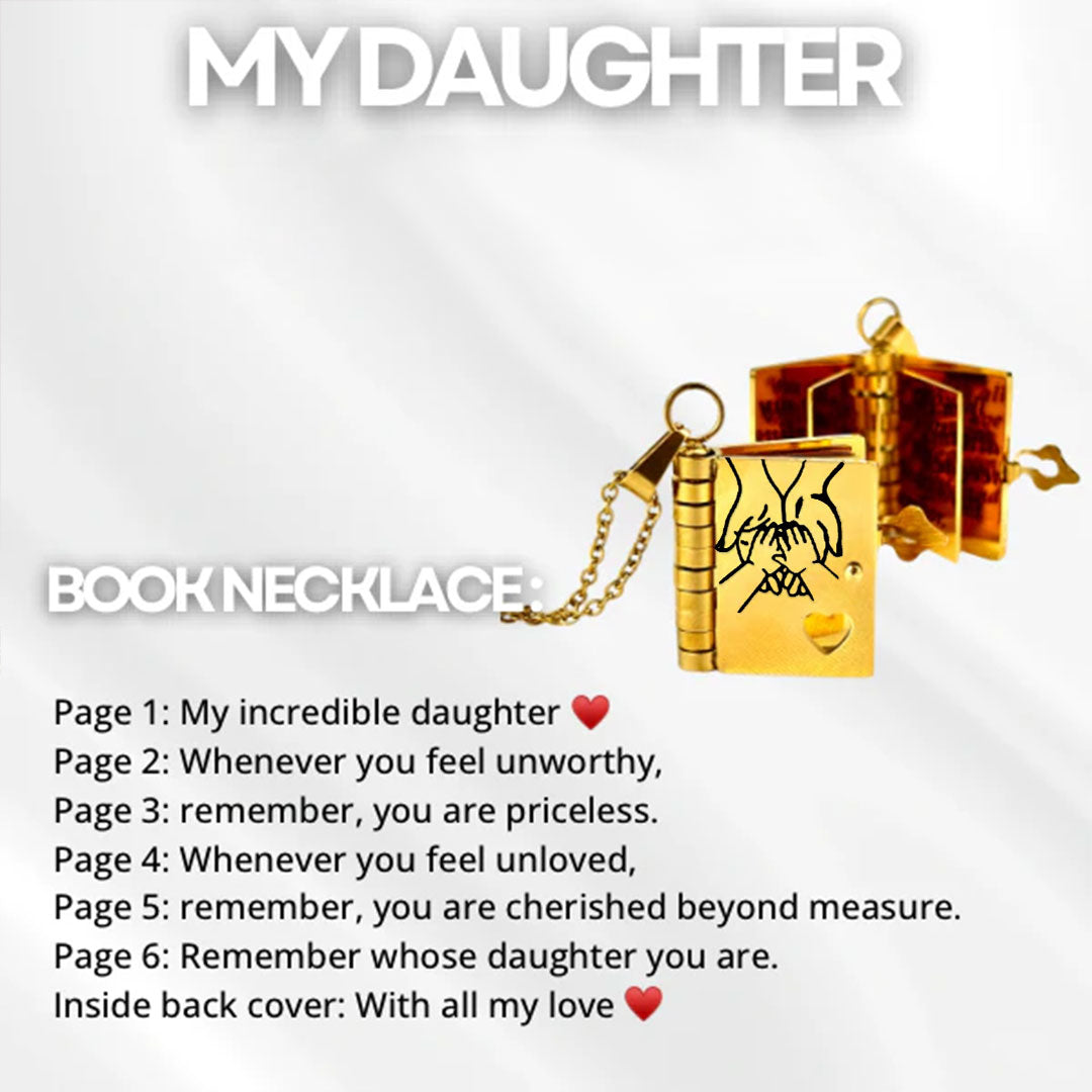 🔥🔥My Little Star Book Necklace for Daughter, Birthday Day Gift Graduation Jewelry of Love