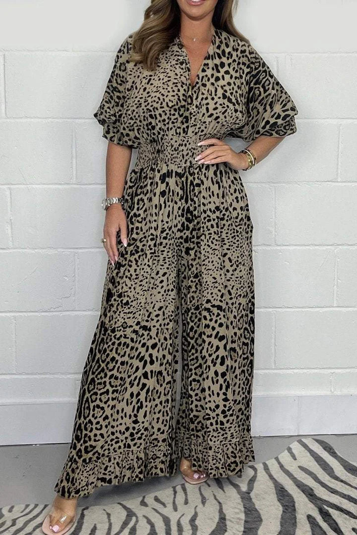 🔥Leopard print casual loose jumpsuit