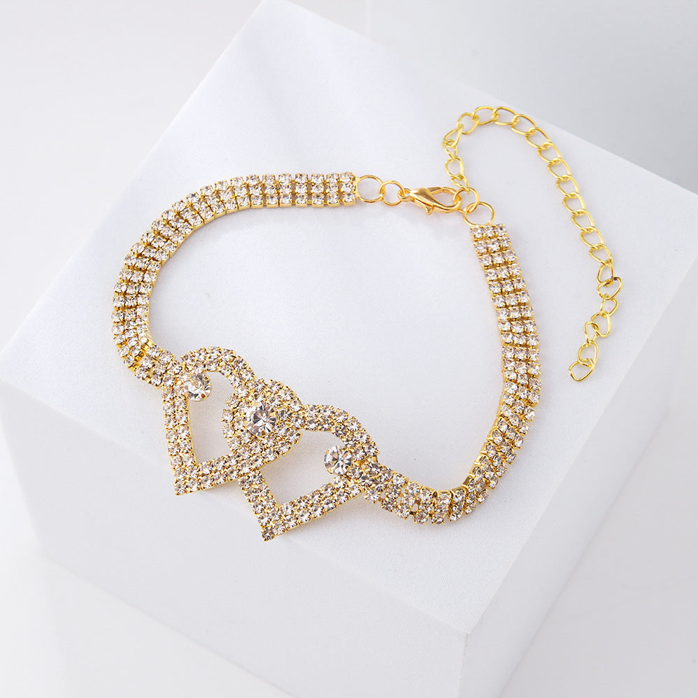 Buy 2 Get 15%💖Heart X Heart Ankle Bracelet🌟