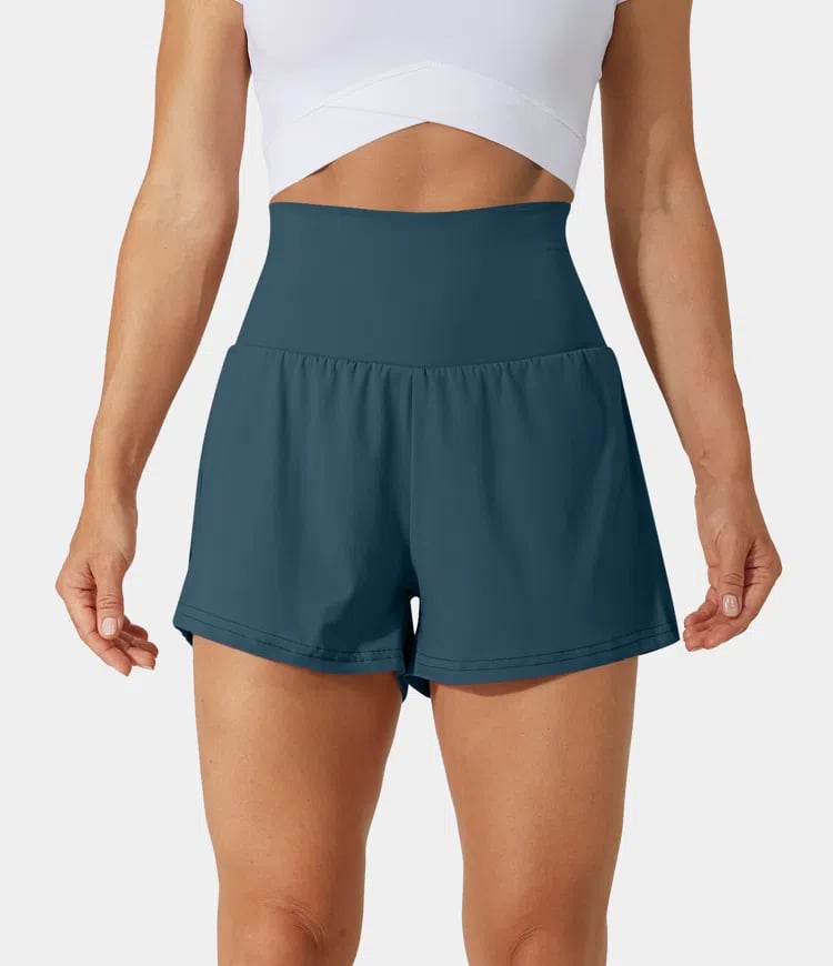✨️2025 Hot Sale 49% OFF🥰High Waisted 2-in-1 Yoga Shorts & Side Pockets