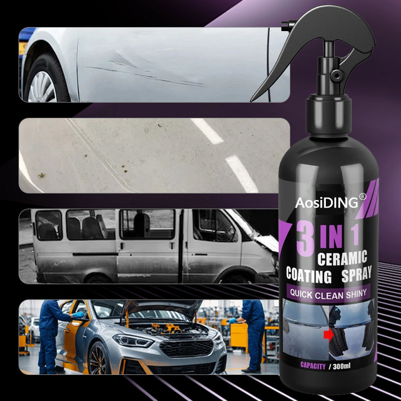 Next-Day Delivery🚘Last Day 50% OFF✨3-in-1 Automotive Ceramic Coating Spray