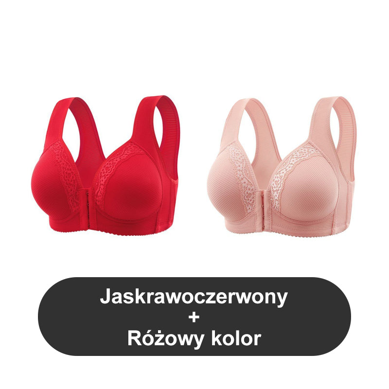 š„Buy 1 Get 1 Freeš„Breathable Front-Closure Plus-Size Bra with Wire-Free Support
