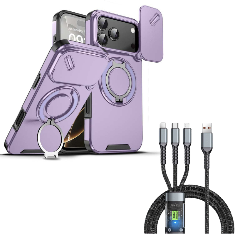 🔥 LAST DAY PROMOTION - 50%OFF 🔥 Magnetic Phone Case with Ring Stand For iPhone