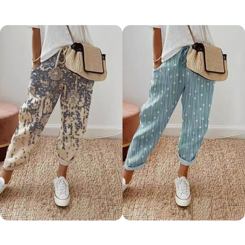 Women's Printed Multicolor Casual Pants