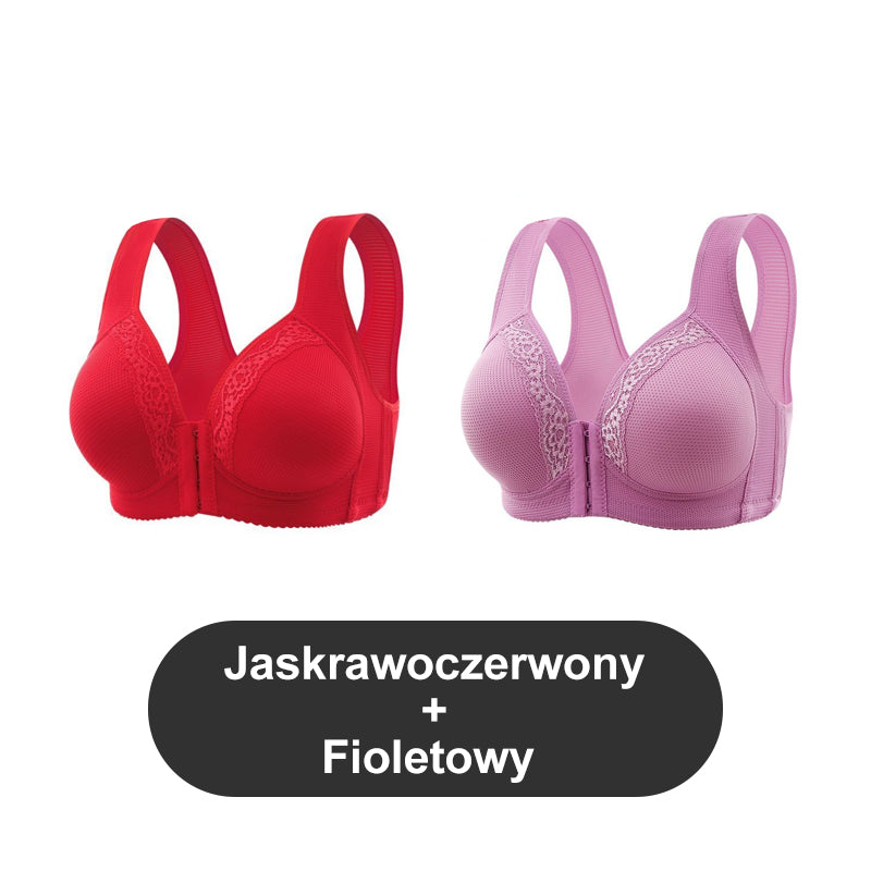 š„Buy 1 Get 1 Freeš„Breathable Front-Closure Plus-Size Bra with Wire-Free Support