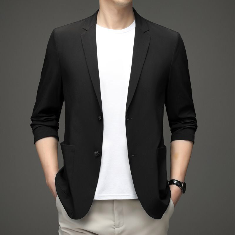Men's Summer Ice Silk Wrinkle-proof Lightweight Suit Jacket