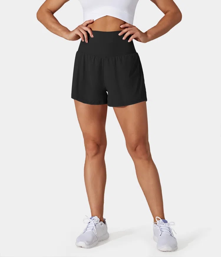 ✨️2025 Hot Sale 49% OFF🥰High Waisted 2-in-1 Yoga Shorts & Side Pockets