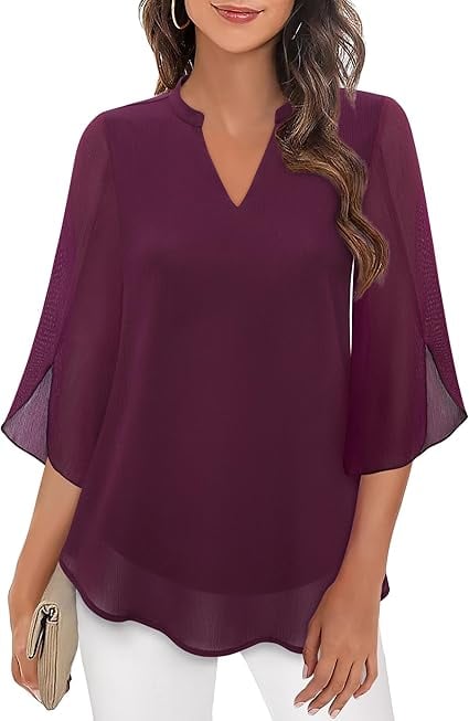 💖LAST DAY SALE 50% OFF💖V-neck chiffon shirt