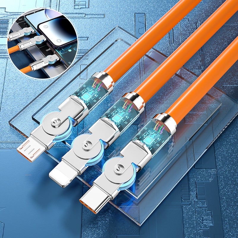 š„120W 3 in 1 Rotating Elbow Fast Charging Data Cableā”